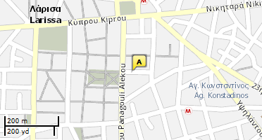 Location of business on map