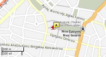 Location of business on map