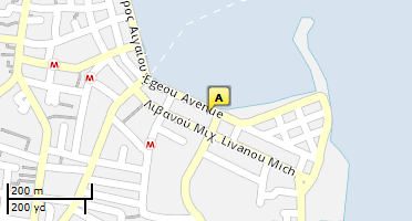 Location of business on map