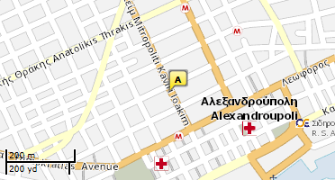 Location of business on map