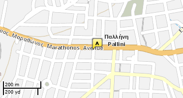 Location of business on map