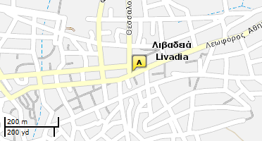 Location of business on map