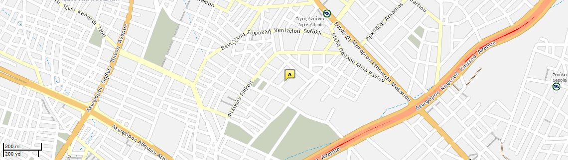 Location of business on map