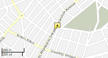 Location of business on map