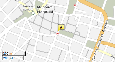 Location of business on map