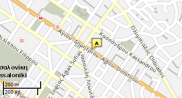 Location of business on map