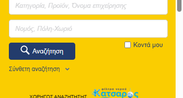 Χάρτης και σημείο της επιχείρησης