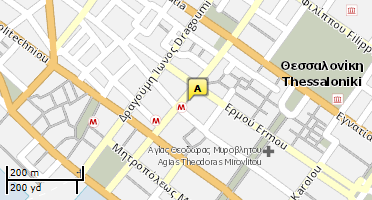 Location of business on map