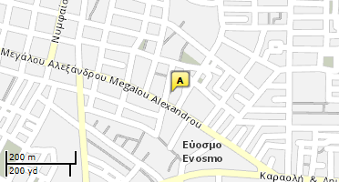 Location of business on map