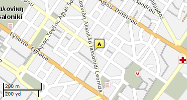 Location of business on map