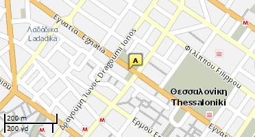 Location of business on map