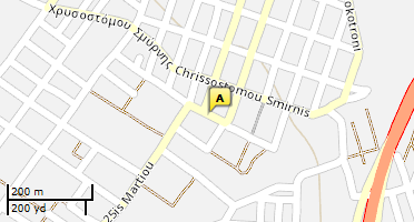 Location of business on map