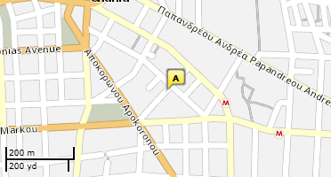 Location of business on map