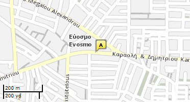 Location of business on map