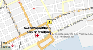 Location of business on map