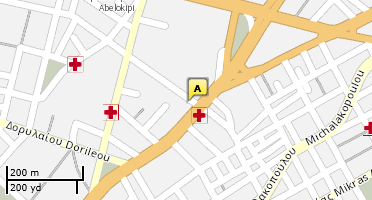 Location of business on map