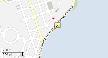 Location of business on map