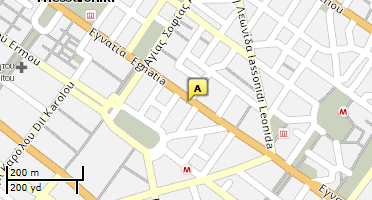 Location of business on map