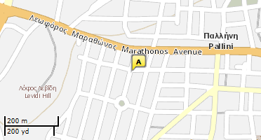 Location of business on map