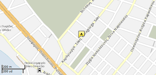 Location of business on map
