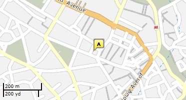 Location of business on map