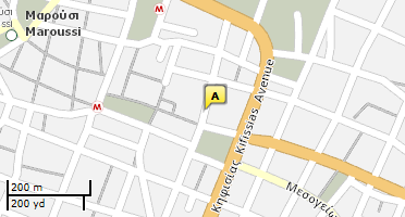 Location of business on map