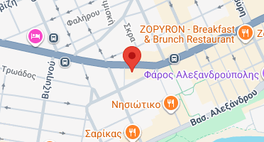 Location of business on map